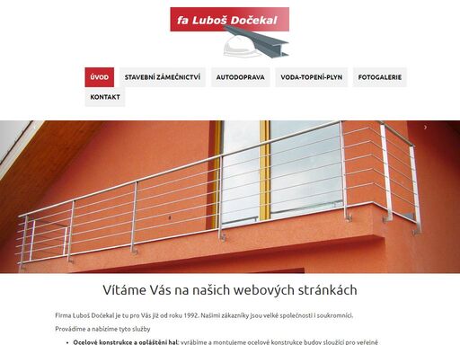 luboš dočekal, ocelové konstrukce, stavební zámečnictví, autodoprava, kralupy nad vltavou