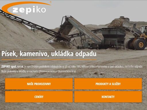 těžba písku a kameniva, ukládka inertního odpadu.
