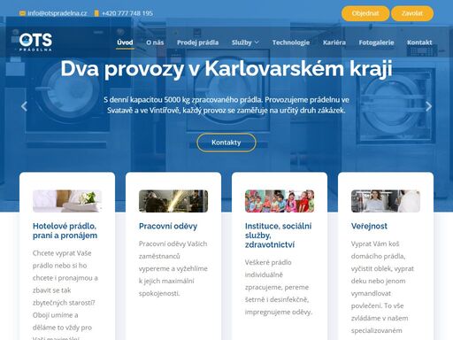 prádelna ots, čistírna oděvů svatava, praní prádla, chemické čištění, ekologické praní, profesionální prádelní služby, svatava prádelna ots ve svatavě nabízí vysoce kvalitní služby v oblasti praní, chemického čištění a ekologického praní. profesionální péče o vaše oděvy s důrazem na detail a individuální přístup ke každému zákazníkovi.
