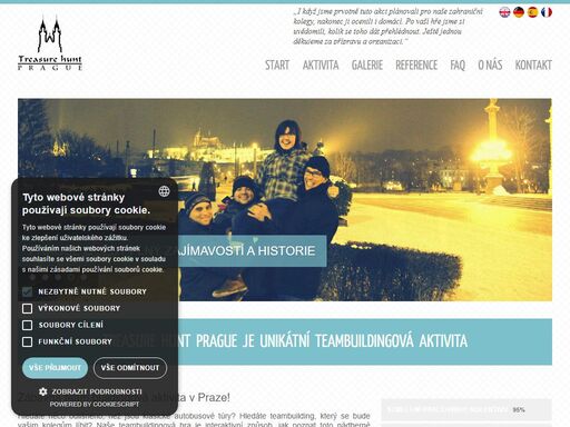 treasure hunt prague je team building aktivita, při které poznáte prahu z jiného úhlu. teambuilding aktivita je také označována jako city hunt či prague quest.