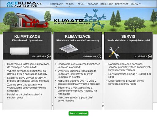 aceklima - klimatizace toshiba, haier a lg. montáž a servis klimatizací do
	  bytů, domů a kanceláří.