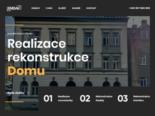specializujeme se na rekonstrukce fasády, exteriéru a interiéru s důrazem na kvalitu. zakládáme si na důvěře a spolehlivosti během komunikace.