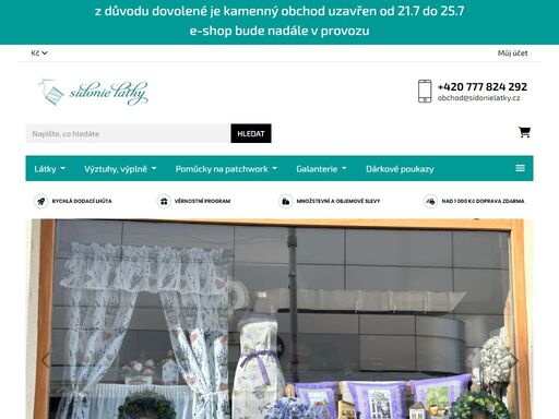 prodej ? bavlněných látek, textilu, úpletů a teplákoviny metráže na šití. máme ?? rádi kreativní šití. v ostravě máme obchod s látkami sidonie design a látky.