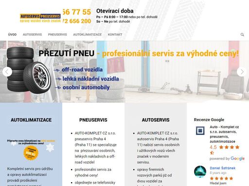 ?? auto-komplet cz s.r.o. autoservis praha 4 (praha 11) nabízí servis osobních i užitkových vozů všech značek v moderním servisu. kompletní autoservis, pneuservis i servis autoklimatizací nabízíme za férové ceny.