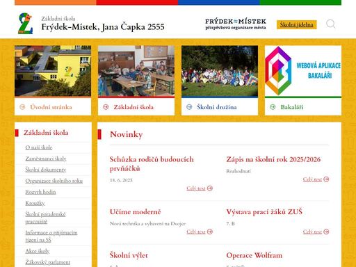 základní škola frýdek-místek, jana čapka 2555