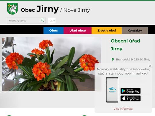 oficiální stránky obce jirny