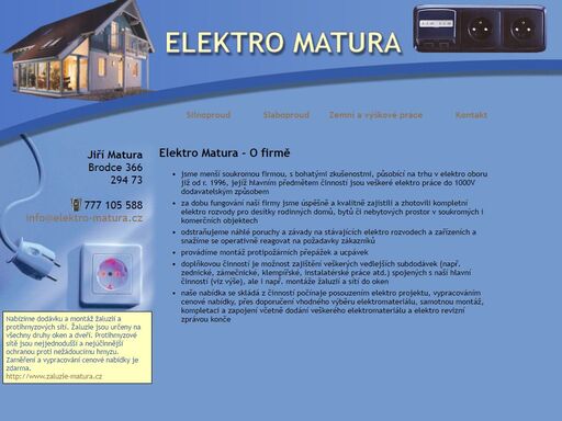 elektroinstalační práce pro rodinné domy, byty i nebytové prostory. kromě elektro rozvodů nabízíme také veškeré doprovodné práce od posouzení projektu přes samotnou montáž až po konečnou elektrorevizní zprávu. provádíme také zemní a výškové práce