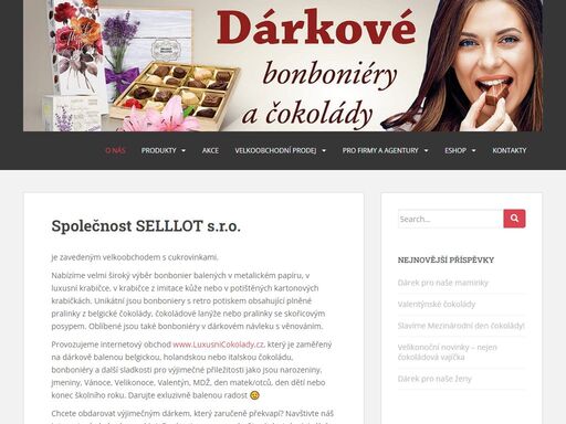selllot s.r.o. je velkoobchod zaměřený na luxusní belgickou čokoládu a dárkově balené bonboniéry.