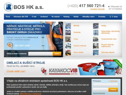 eshop a oficiální stránky firmy bos hk a.s.