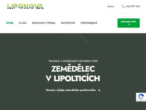 liponova a.s. - rostlinná výroba v lipolticích. zakládáme si na ekologii a děláme vše pro to, abychom zadrželi vodu v krajině.