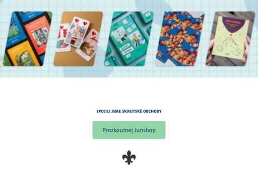 skautské publikace a propagační předměty a materiály.