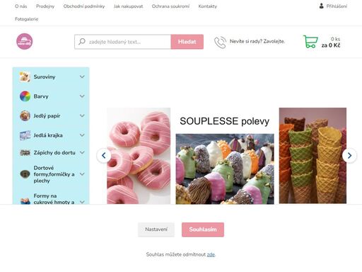 cukrářské potřeby a suroviny - vše pro vaše pečení a modelování!