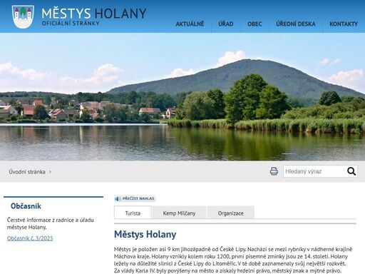 městys holany