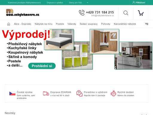 nabytekmorava.cz - výroba a prodej stylového českého nábytku a kuchyní. skladem máme široký sortiment pro okamžitý nákup. doprava zdarma na většinu zboží. zařiďte svůj domov s námi!