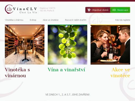 víno clv, nabízí ta nejlepší vína, od předních francouzských, italských, německých, českých a španělských vinařů.