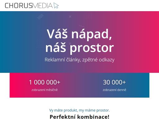 chorusmedia nabízí reklamní články, zpětné odkazy a další služby pro zviditelnění značky a zlepšení online seo pozice.