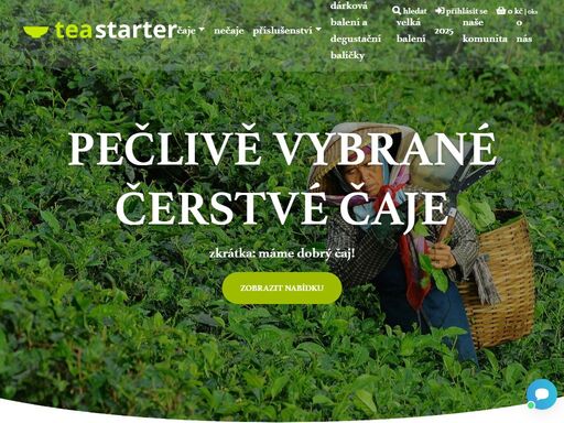 pečlivě vybrané čerstvé čaje - darjeeling, japonské čaje, gruzie, assam, vietnamské a nepálské čaje