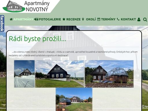 nabídka apartmánů, přenocování a ubytování v srdci orlických hor.
