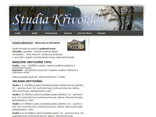 studia koivoklát - ubytování u hradu koivoklát, v chko koivoklátsko. dvoulu?kové pokoje typu studio (s mo?ností poistýlky).