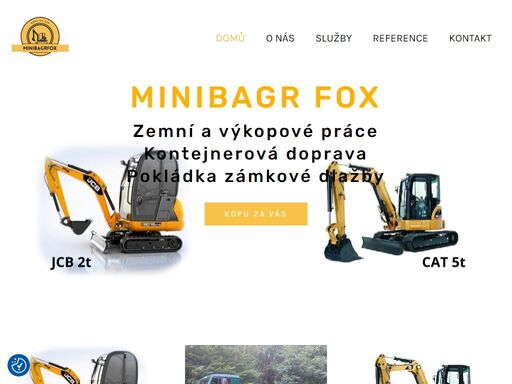 minibagr fox - zemní a výkopové práce, kontejnerová doprava, pokládka zámkové dlažby. kopu za vás výkopy bazénů, jímek, septiků, pařezů, jezírek, základy staveb, úpravy a srovnání terénů, příjezdové cesty a výkopy veškerých inženýrských přípojek. kontejnerová doprava a doprava sypkých materiálů.
