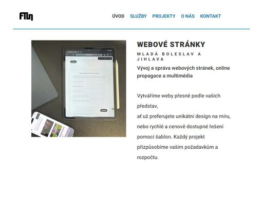 vývoj a správa webových stránek, online propagace a multimédia. vytváříme webové stránky přesně podle vašich představ, ať už preferujete unikátní design na míru, nebo rychlé a cenově dostupné řešení. každý projekt přizpůsobíme vašim požadavkům a rozpočtu.