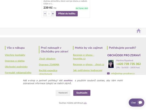 e-shop obchůdek pro zdraví nabízí české, přírodní doplňky stravy okg. v našem sortimentu naleznete i značku almara soap - ručně dělaná mýdla, pleťové masky, soli do koupele...