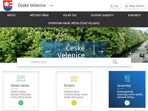 oficiální stránky města české velenice
