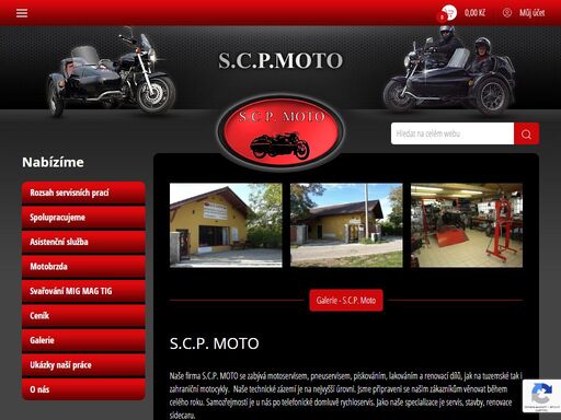 s.c.p. moto - zaměřujeme se především na servis motocyklů a sidecar a nabízíme zákazníkům technické zázemí na nejvyšší úrovni