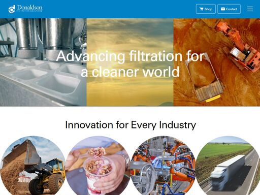donaldson company, inc. is a global leader in providing engine and industrial air, oil and liquid filtration solutions. 
