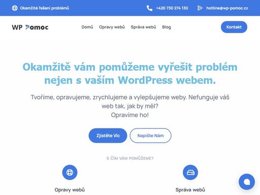 jsme wordpress pomoc. pomůžeme vám opravit nebo nastavit váš wordpress web. napište nám a získejte prémiovou wordpress pomoc.