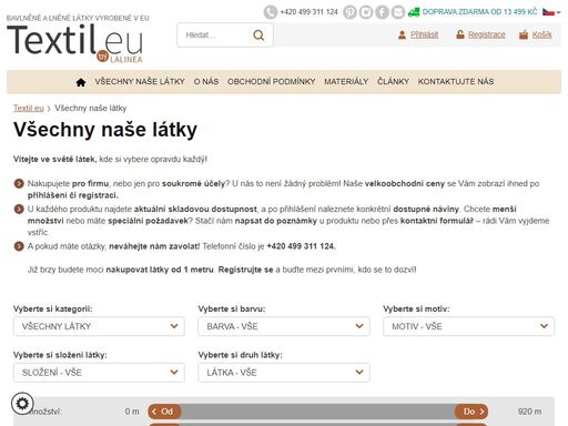 eshop s bavlněnými látkami a bytovým textilem od českého výrobce. široký výběr potištěných a barevných tkanin. bavlněné plátno, tradiční flanel a hladký bavlněný satén. ložní povlečení.