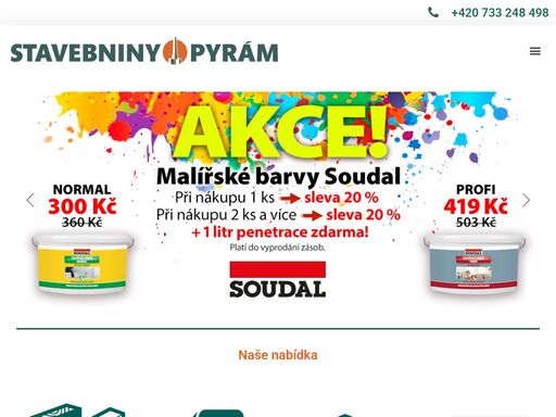 stavebniny pyrám s.r.o. nabízí stavební materiály, stavební chemii, autodopravu, hnojiva, krmiva a míchání barev. navšivte nás - ohrazenice, turnov.
