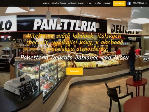 pekárna, panetteria delicato jablonec nad nisou, jablonec nad nisou, 46601, budovatelů 14, arabská, asijská, čínská, česká, maďarská, italská, středomořská, ruská, thajská, ukrajinská, dorty, lívance, pečivo, bezlepková, bezlaktózová, alkohol, pivo, občerstvení, smoothies, víno, pekařské výrobky, lahůdky, ryby, čerstvý chléb, těstoviny, řízek, fast food, jídlo pro labužníky, zdravá, místní produkty, regionální produkty, snídaně, brunch, oběd, bufet, jídlo s sebou, bezplatná wi-fi po dobrém jídlu lze odpustit každému... - panetteria znamená italsky pekárna. specializujeme se na prodej pekařských výrobků, salátů, obloženého pečiva, chlebíčků, zákusků. nabízíme teplé i studené snídaně, rychlý oběd, posezení u výborné italské kávy, k dispozici je bezplatná wifi. vaříme vynikající polévky podle domácích receptur a to z čerstvých kvalitních surovin. vše co děláme, děláme s láskou. těší nás vaše uznání, vaše spokojená bříška.