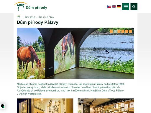 nechte se ohromit pestrostí pálavské přírody. poznejte, jak lidé krajinu pálavy po tisíciletí utvářeli. objevte, jak výzkum, věda i zkušenosti místních obyvatel pomáhají chránit pálavskou přírodu. a uvědomte si, co pálava znamená pro vás i jak ji můžete ovlivnit. navštivte dům přírody pálavy v dolních věstonicích.