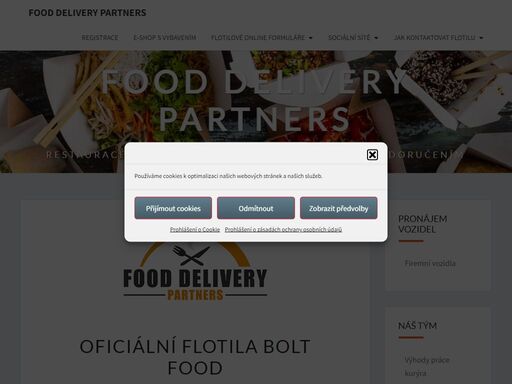 jsme oficiální flotila s výhradním zaměřením na rozvoz jídla přes platformu bolt food. pokud se chcete stát kurýrem, tak nás kontaktujte.
