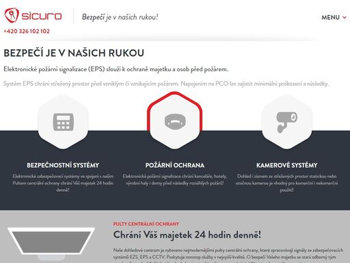 sicuro services s.r.o. - komplexní zabezpečení bytů, rodinných domů, rozestavěných staveb a dalších nekomerčních i komerčních objektů.