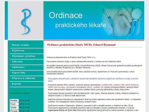 ordinace praktického lékaře pro dospělé v českém těšíně. mudr. eduard rozmanit se těší na vaší návštěvu.