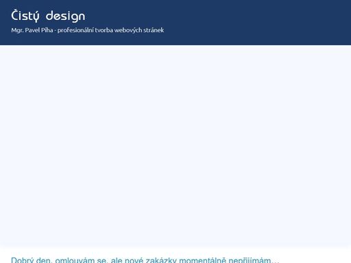čistý design .net - profesionální tvorba webových stránek s administrací, moderní webové stránky za skvělé ceny, české budějovice, jihočeský kraj