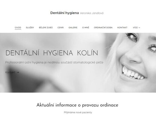 dentální hygiena kolín jandlová okružní bělení zubů, léčba parodontitidy