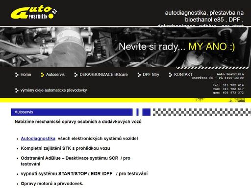 autodiagnostika, čištění dpf,čištění ultrazvukem , přestavby na e85 