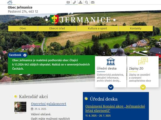 oficiální stránky obce jeřmanice