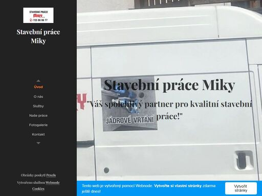 jsme profesionální stavební firma s dlouholetou zkušeností v oboru. specializujeme se na renovace domů a bytů, stavbu nových objektů, opravy střech, pokládku dlažby a další stavební práce. naším cílem je poskytovat kvalitní služby za přijatelné ceny a spokojenost zákazníka je pro nás na prvním místě.