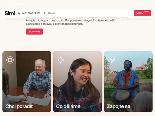 simi je lidskoprávní organizace, která hájí práva migrantek a migrantů a poskytuje jim komplexní podporu bez rozdílu, podporuje integraci, vzájemné soužití a usiluje o férovou a otevřenou společnost.