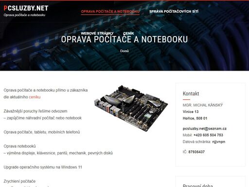 oprava počítače a noteboku, výměna displej a klávesnice noteboku, odstanění pomalého startu počítače, webové stránky, hořice, hradec králové, jičín, ..