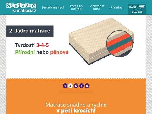 sestavte si matraci - rychle, přehledně a levně. první web kde si během chvilky vytvoříte vlastní matraci přesně podle svých představ.