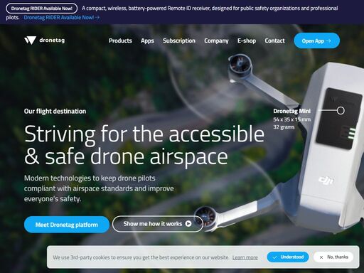 dronetag develops a solution for safe and efficient drone traffic management in the european airspace