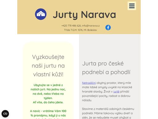 naší výhodou je nízká cena, rychlá stavba a spolehlivost. stavíme jurty k bydlení, rekreaci nebo na podnikání: lesní školky, školní učebny či komerční pronájmy.