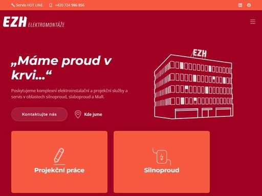 poskytujeme totiž komplexní elektroinstalační a projekční služby a servis v oblastech silnoproud, slaboproud a mar.
