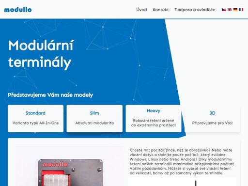 nabízíme průmyslové modulární terminály, které jsou určeny pro provoz v náročných podmínkách se stálým pohybem pracovníků. naše modulární koncepce zajišťuje naprostou otevřenost pro sestavení terminálu přesně na míru vašim potřebám.