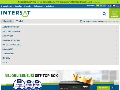 velkoobchod se satelitní technikou. satelitní přijímače, satelitní komplety, set top boxy a další příslušenství. vše skladem za skvělé ceny.